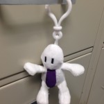 ChildPlus toy in my office. I didn't notice the resemblance until someone in my office pointed out what it was. Now I wonder why I thought it was a ghost with a tie.