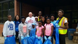 Councilperson Bramlett with his cleanup crew, the Youth Royalty dance group.