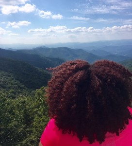 Me enjoying the beautiful mountains of Asheville. The managers werent the only ones who had some play time! 